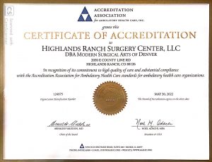 Accreditation Certificate for Ambulatory Health Care